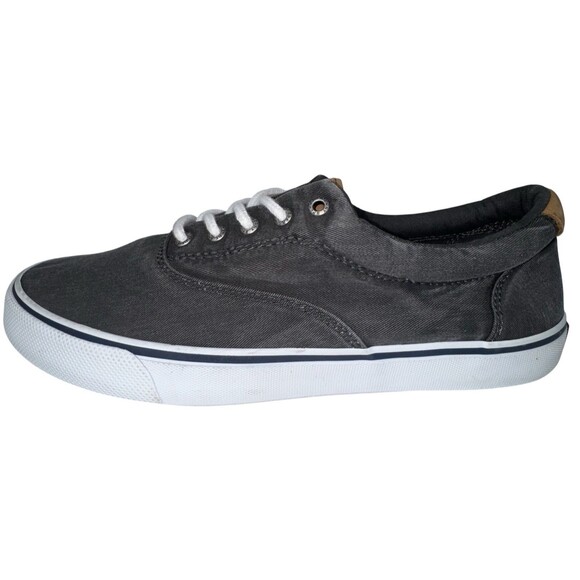Sperry Stiper II CVO Sneaker Mens Size 12 Gray Canvas Top-Sider Shoes Salt Wash - Picture 1 of 9